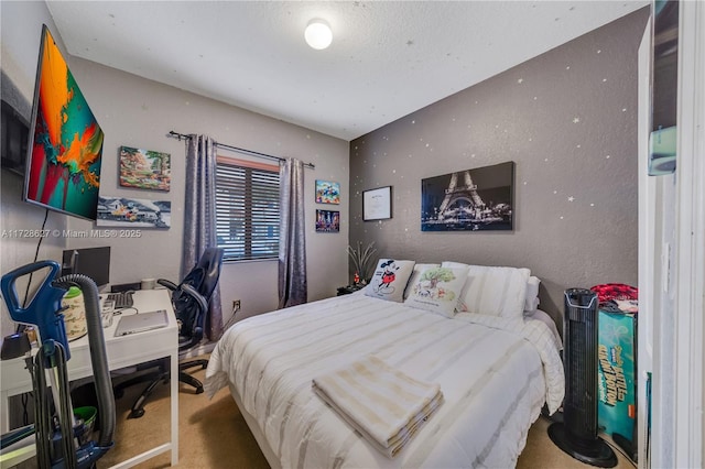 bedroom featuring carpet flooring