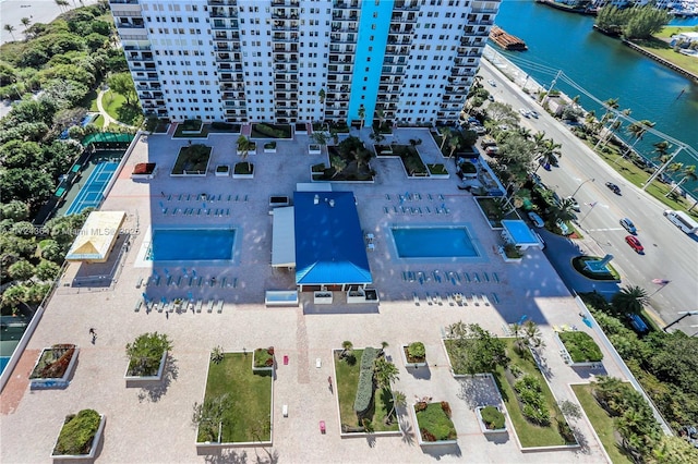 1201 S Ocean Dr Unit 2505N, Hollywood, FL 33019 - drone / aerial view of a large body of water and apartment complex