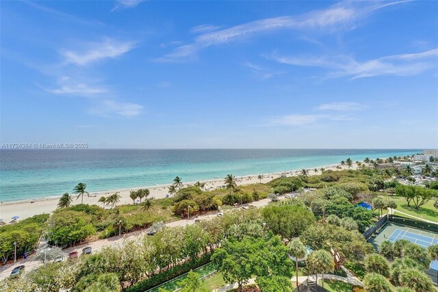 property view of water with a view of the beach