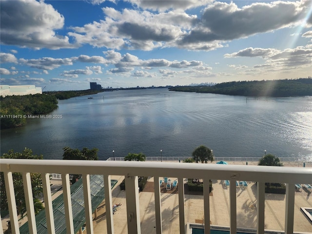 view of water feature