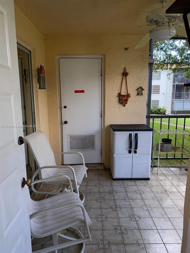 view of patio / terrace with ceiling fan