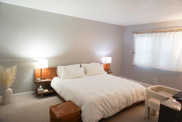 view of carpeted bedroom