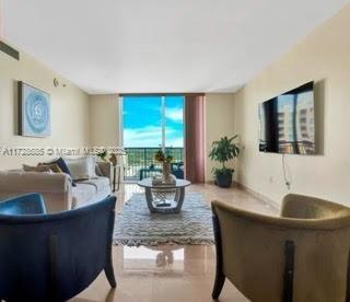 living room with expansive windows