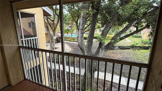 view of balcony