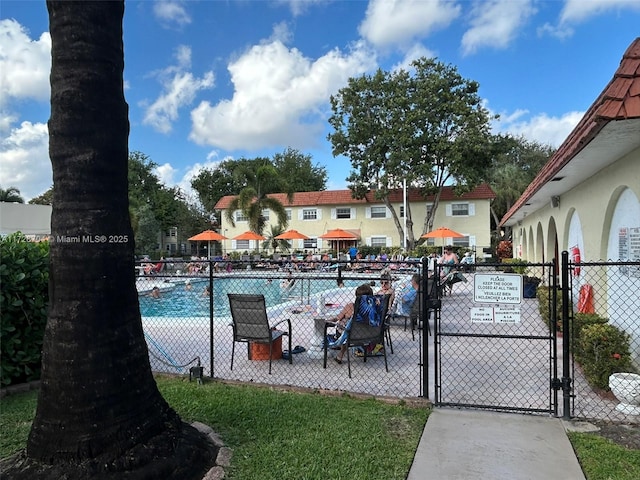 view of pool