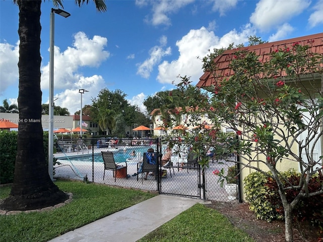 view of pool