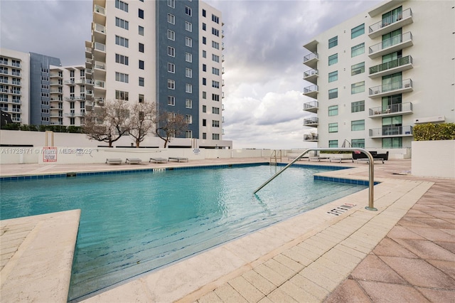 view of pool with a patio area