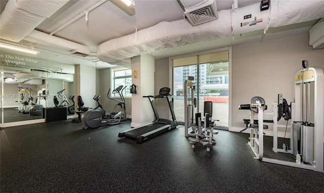 view of workout area