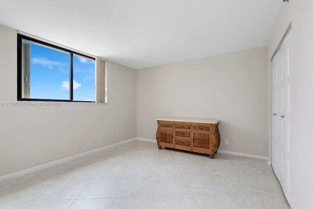 unfurnished bedroom featuring a closet