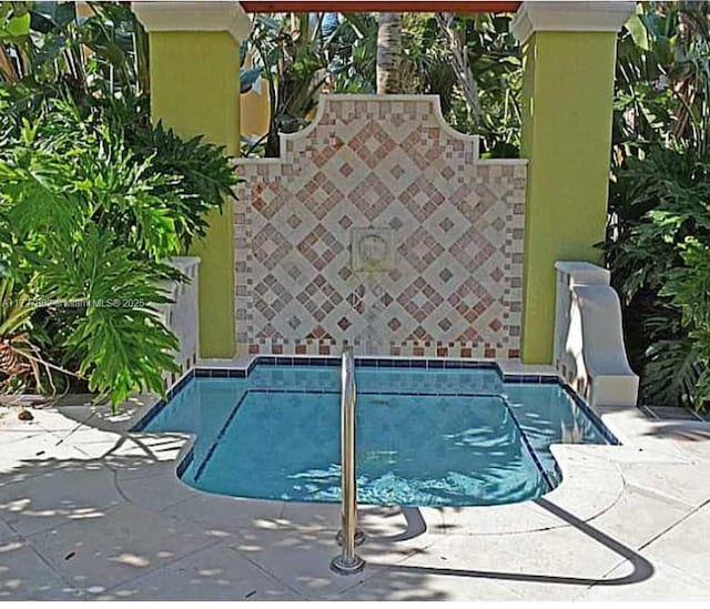 view of pool featuring a patio area