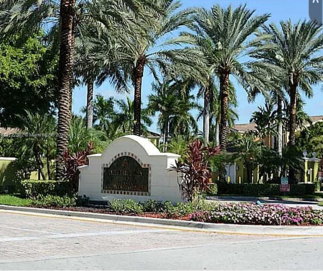 view of community sign