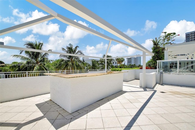 view of patio / terrace with a pergola