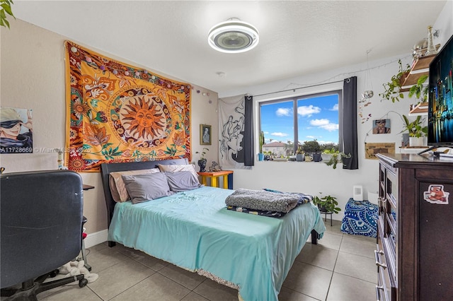 view of tiled bedroom