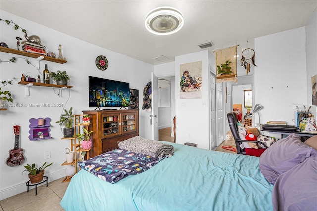 view of tiled bedroom