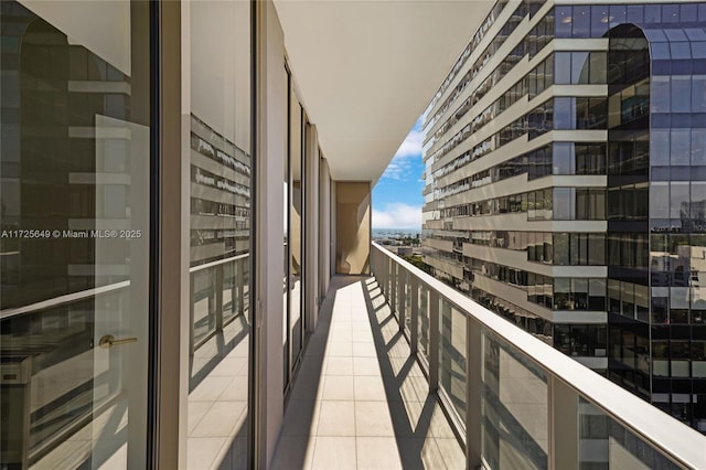 balcony featuring wine cooler