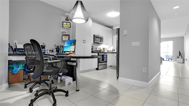 office featuring light tile patterned floors