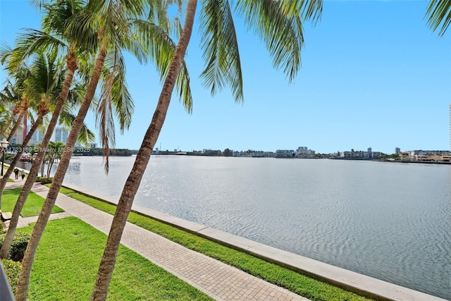 view of water feature