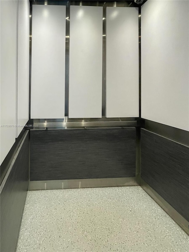 interior details with elevator