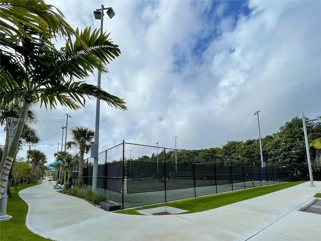 view of tennis court