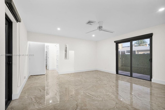 empty room with ceiling fan