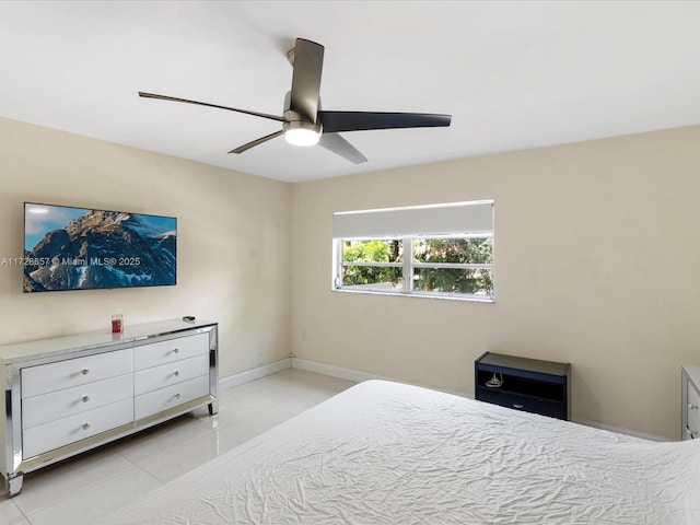 bedroom with ceiling fan