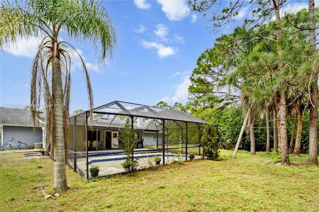 exterior space featuring a lanai