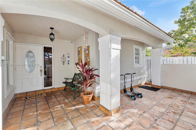 view of doorway to property