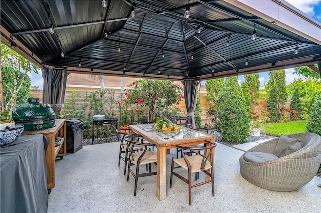 view of patio with a gazebo