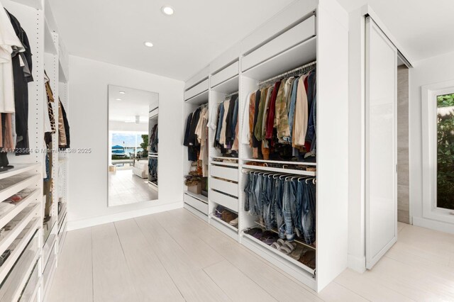 view of walk in closet