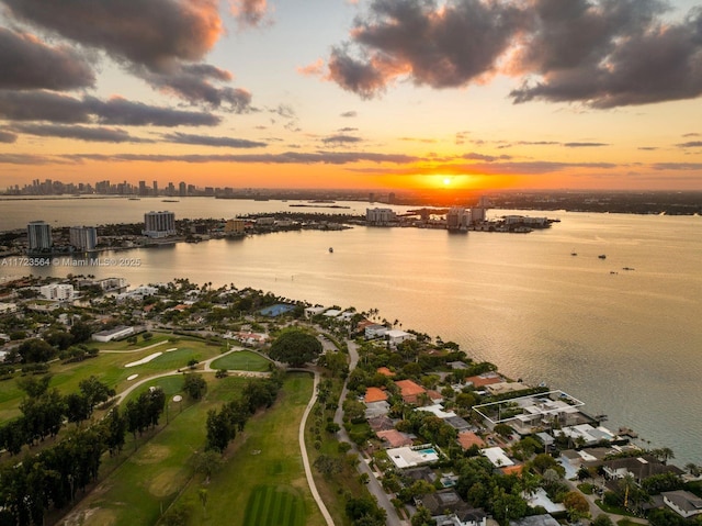 1065 N Shore Dr, Miami Beach, FL 33141 - aerial view of property and surrounding area featuring a nearby body of water and nearby urban area