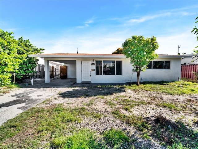 view of ranch-style home