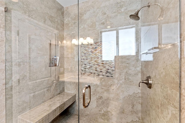 bathroom with an enclosed shower