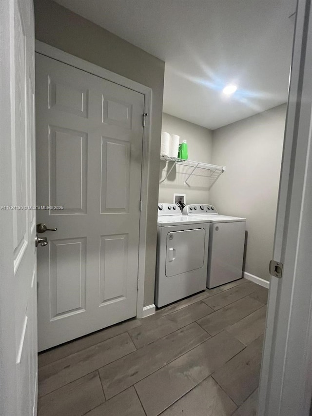 laundry area featuring washing machine and dryer