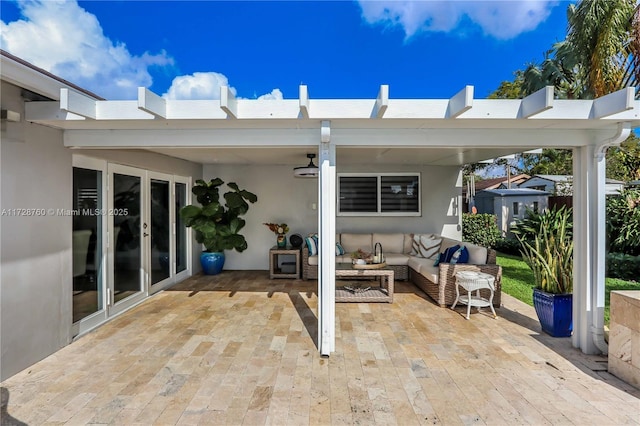 view of patio / terrace featuring an outdoor hangout area