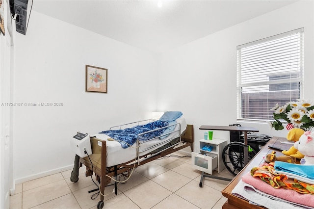 view of tiled bedroom