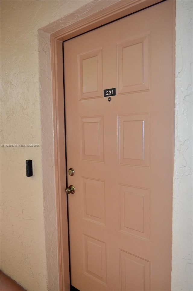 view of doorway to property