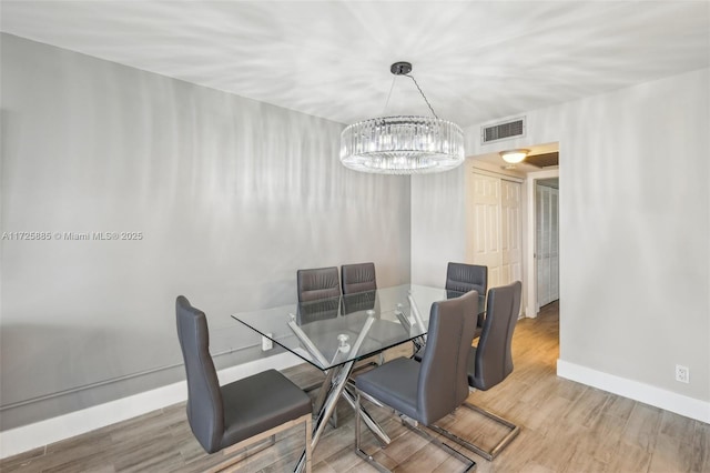 dining room with light hardwood / wood-style floors