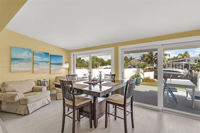 dining room featuring light hardwood / wood-style flooring