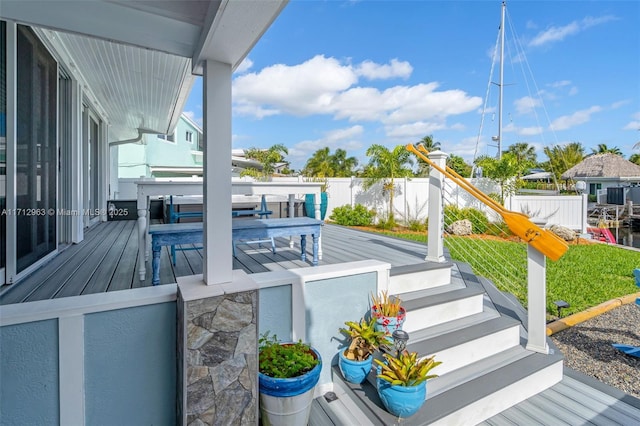 view of wooden deck