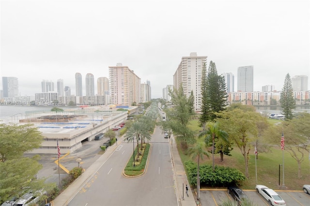 view of city with a water view