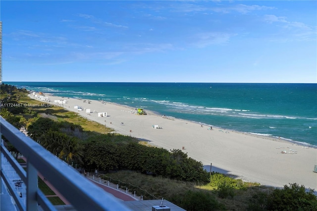 property view of water with a view of the beach