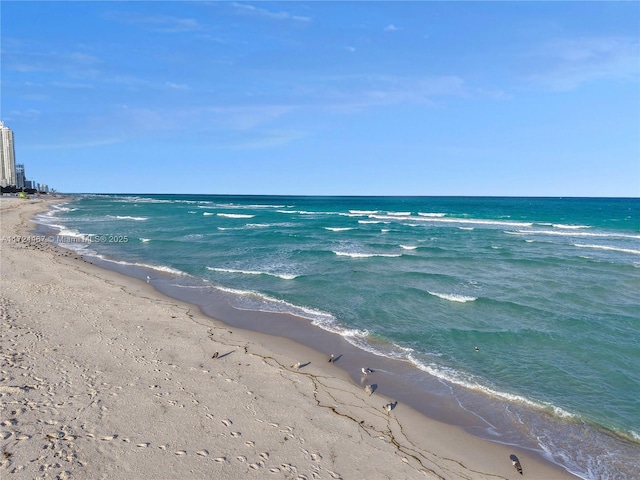 property view of water with a view of the beach