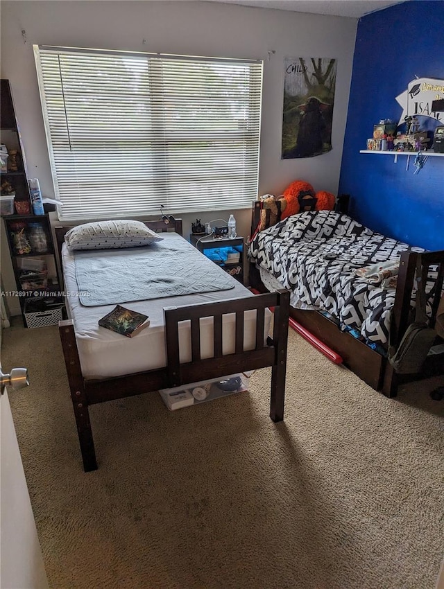 bedroom with carpet floors