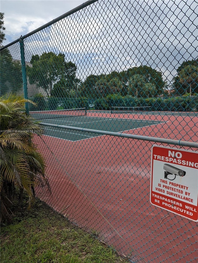 view of tennis court