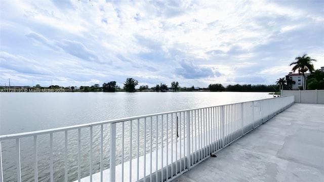 view of water feature