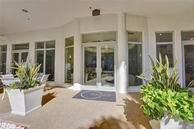 view of exterior entry with french doors