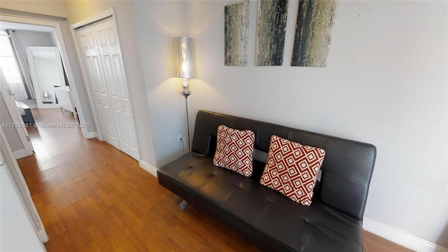 interior space featuring hardwood / wood-style flooring