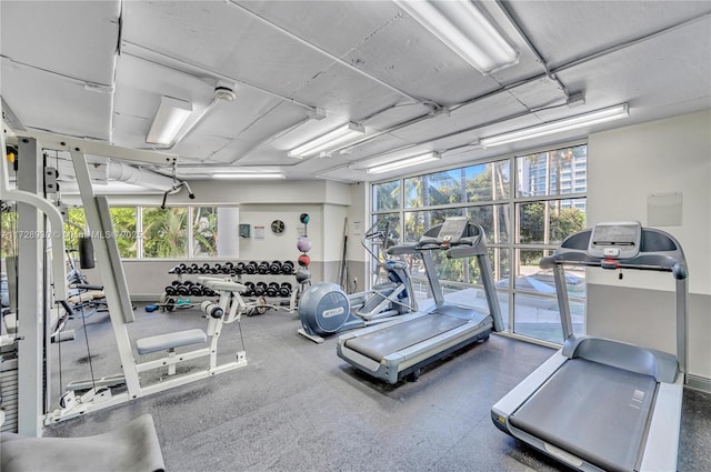 view of exercise room