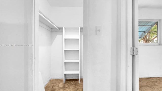 view of walk in closet