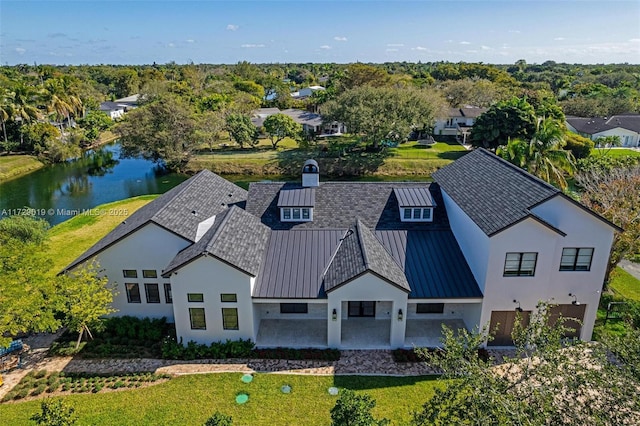 11001 SW 74th Ave, Pinecrest, FL 33156 - view from above of property featuring a nearby body of water